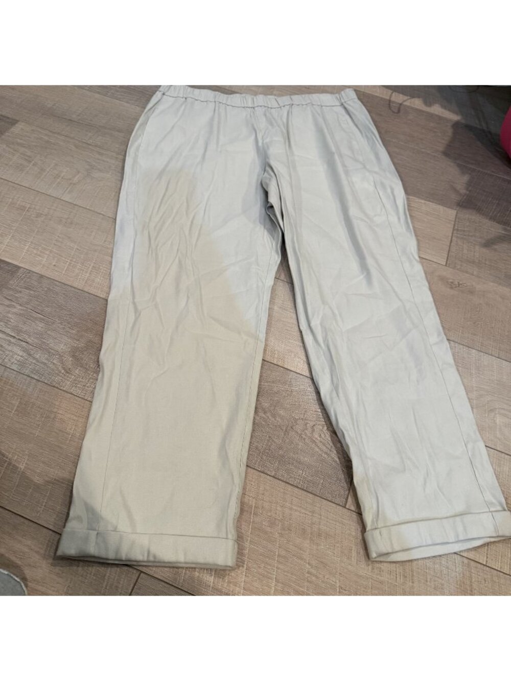 J.Jill womens XL tan Sea Salt pull on Linen Blend Pants New